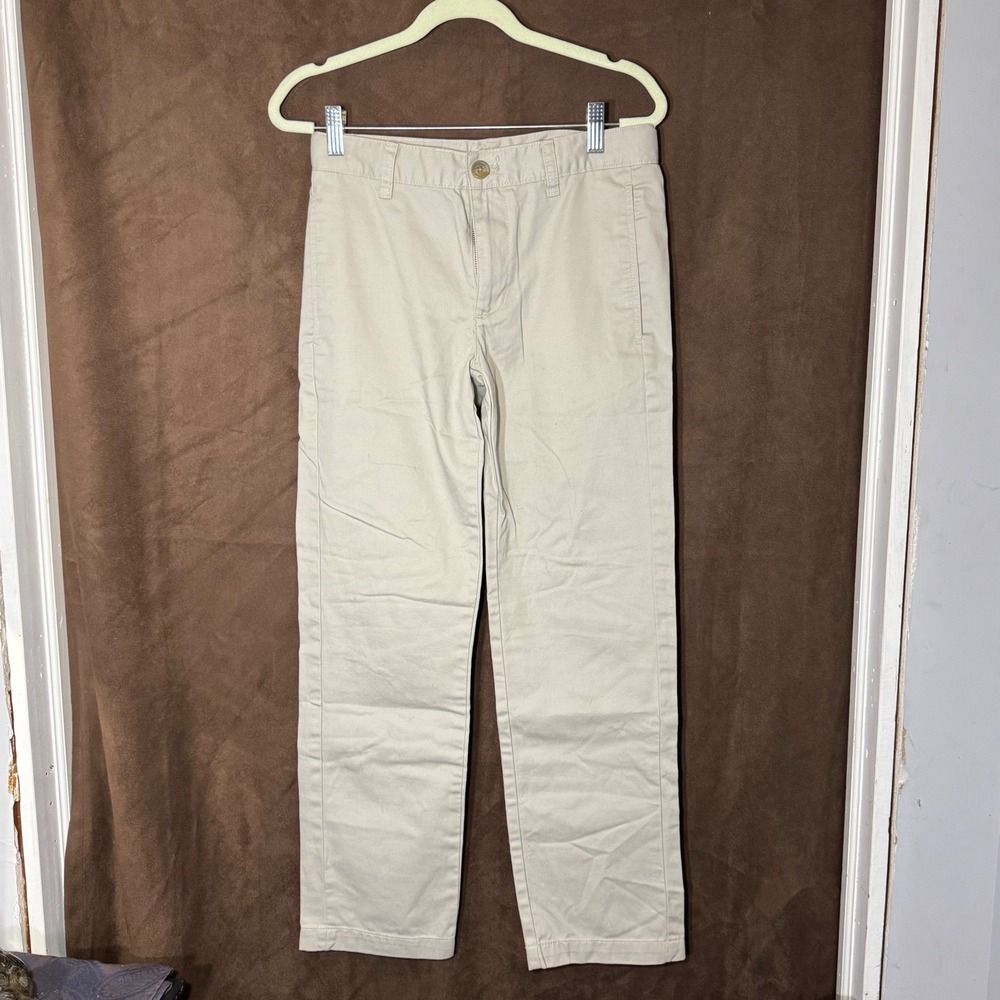 Cat Jack Kids Boys Khaki School Uniform Flat‎ Front Straight Leg Pants Size 14